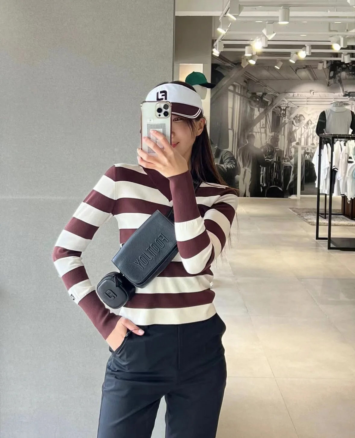 New Golf Fashion Women's Storage Range Meter+Mini Waistpack Waistband Bag for Outdoor Sports Alone