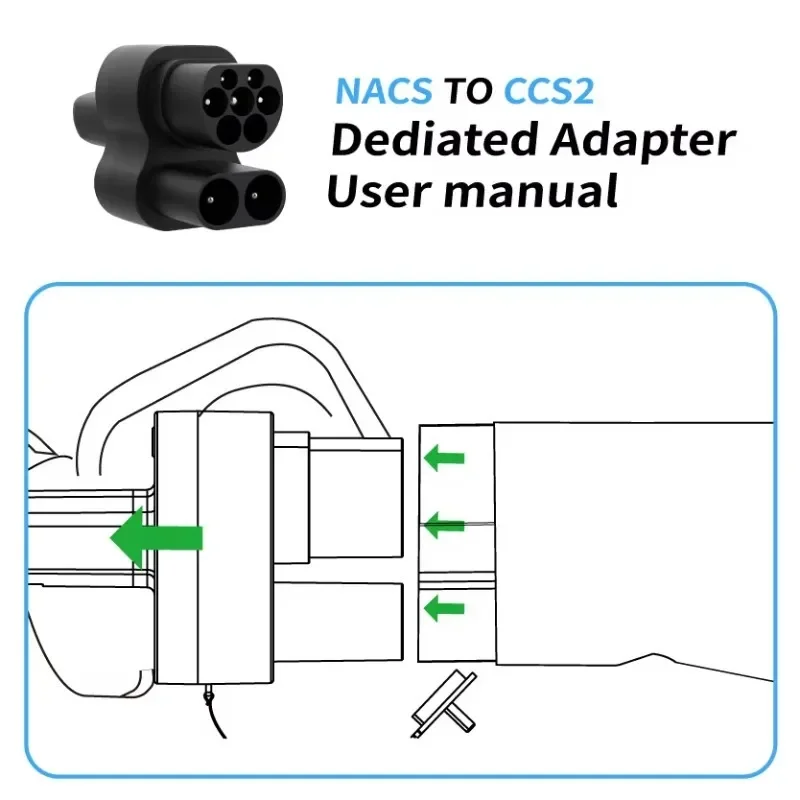 Фото Адаптер-переходник CCS2 на NACS DC+AC 2-в-1, 250А, 1000В, для зарядки электромобилей Tesla Model 3/S/X/Y №5