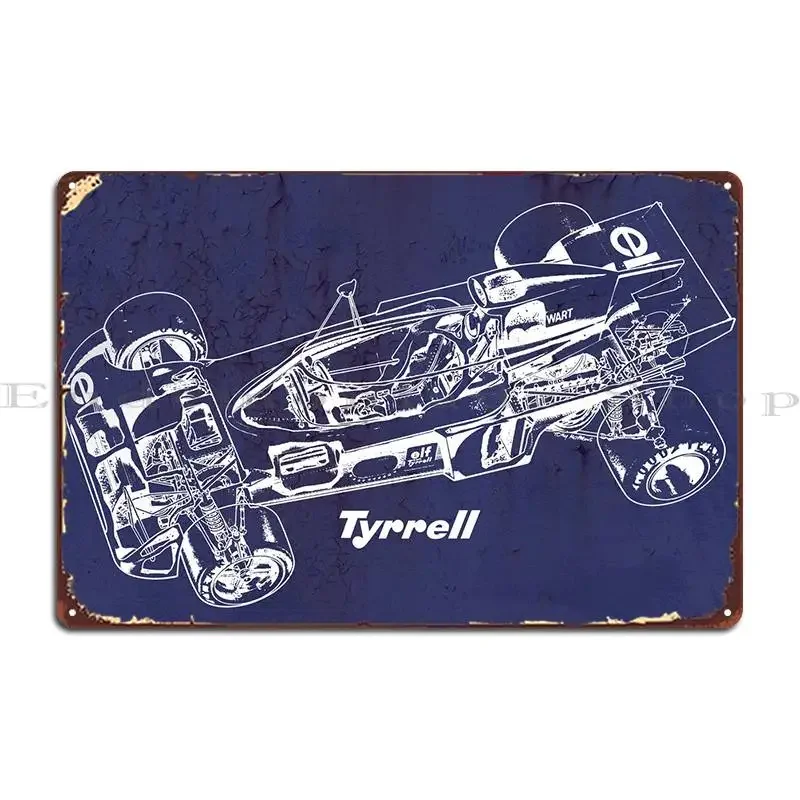 Tyrrell F1 винтажный вырез металлический знак клубный декор стены бар пещера
