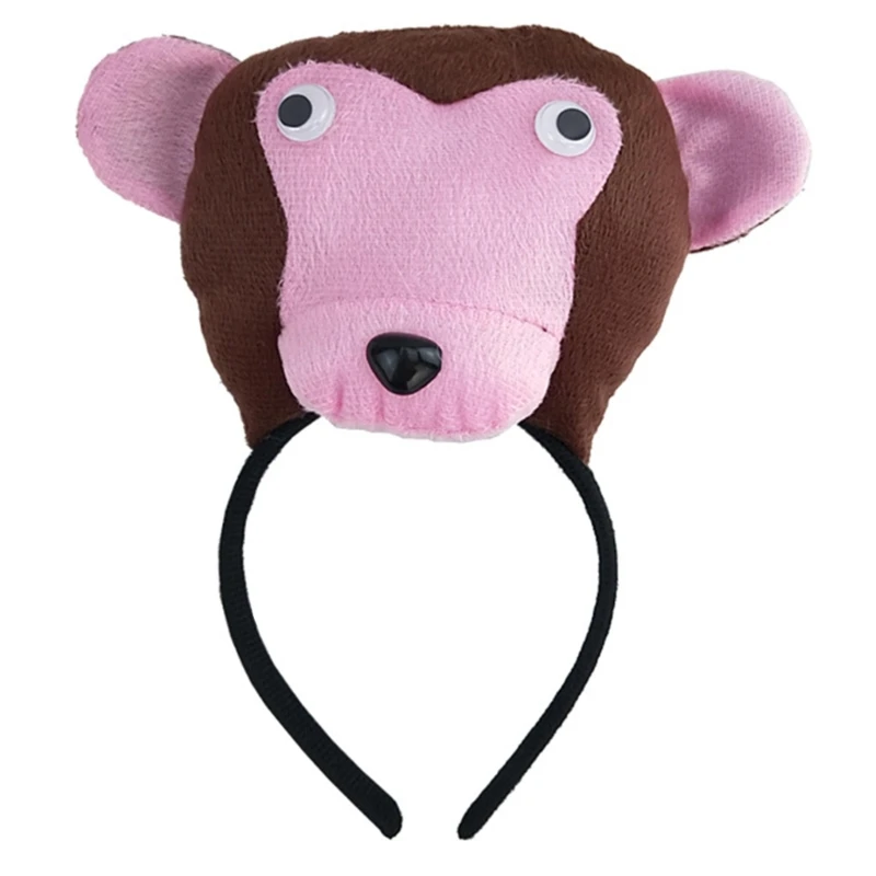 

Cartoon Animal Headbands Stage Monkey Ears Hair Hoop Ears Makeup Hairband Cartoon Headwear Party Accessory