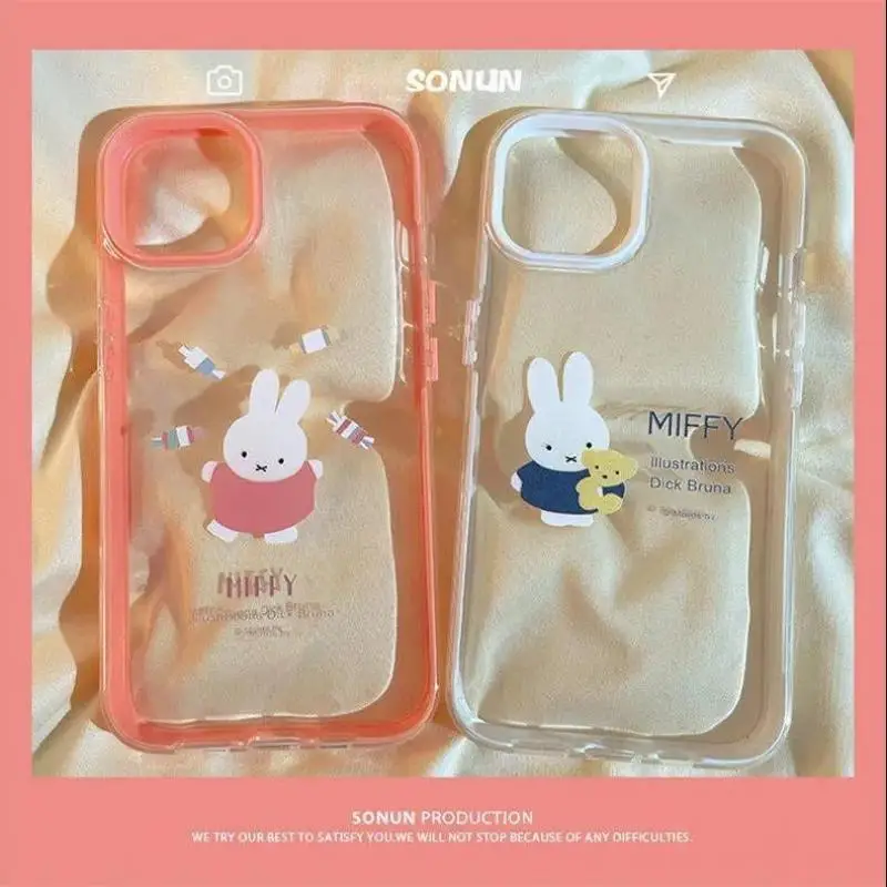 Cartoon Miffy Apple 11/12/13Pro/xsmax Mobile Phone Case Iphone7/8Plus Kawaii Transparent for Iphone Female Silicone Soft Shell
