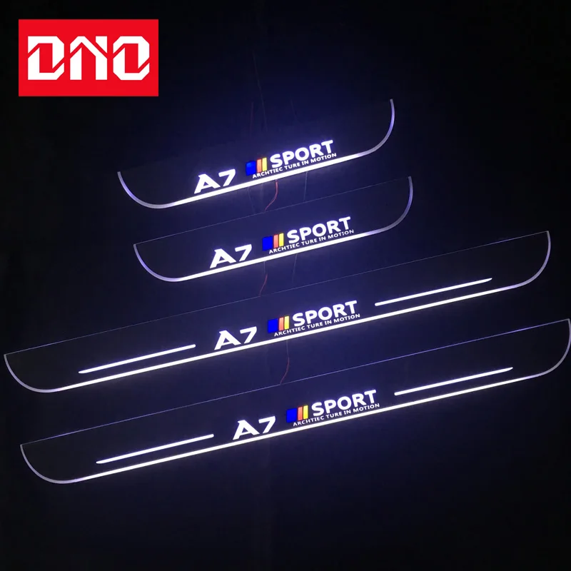

DNO Trim Pedal LED Car Light Door Sill Scuff Plate Pathway Dynamic Streamer Welcome Lamp For Audi A7 C7 S7 RS7 Sedan 2009 - 2019