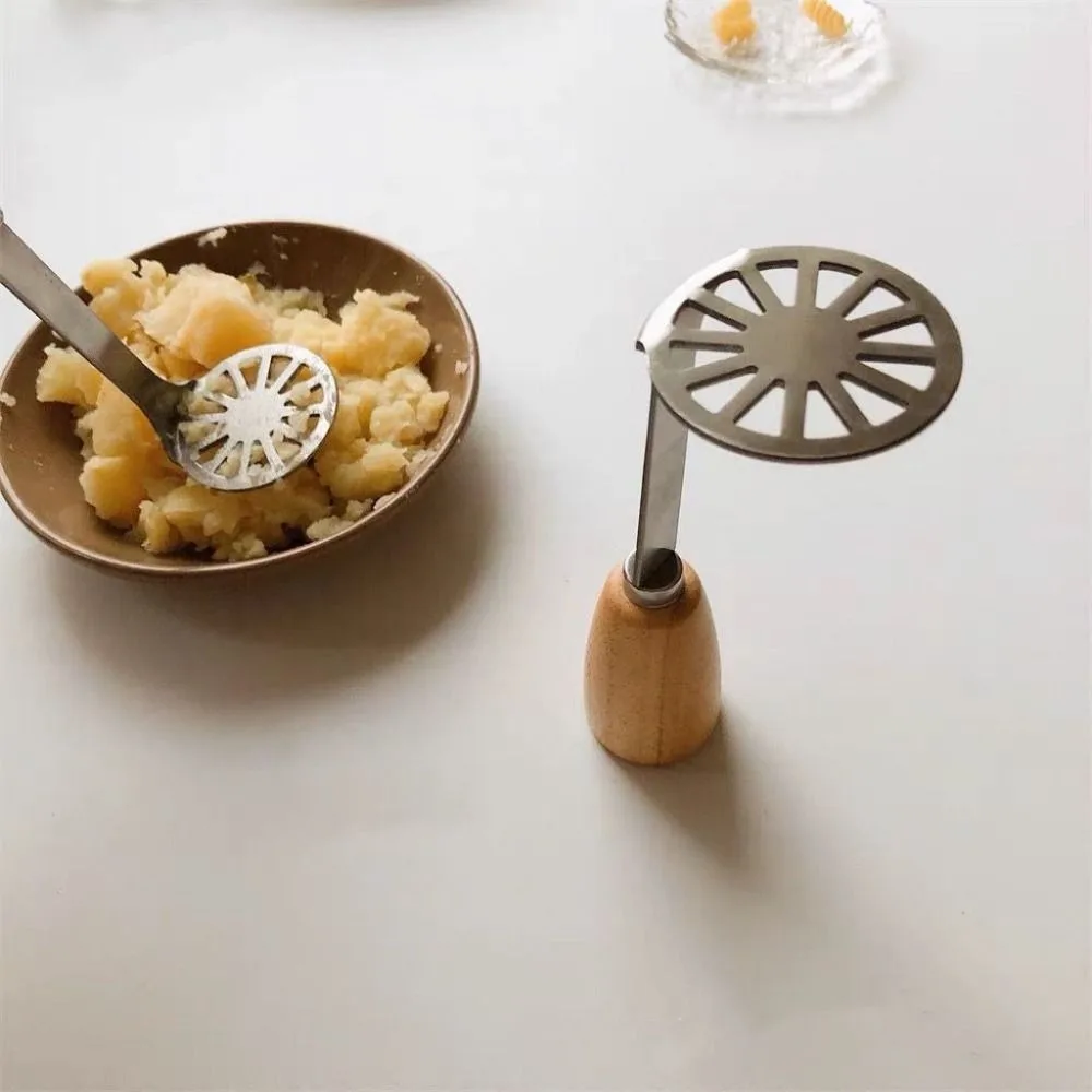 Кухонный инструмент с деревянной ручкой машина для картофеля ручная