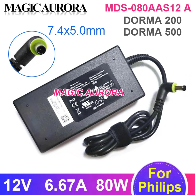 Genuine 12V 6.67A 80W Ventilator Charger For PHILIPS DORMA 200 500 CAX500T12 DreamStation MDS-080AAS12 A ADE022 Power Adapter