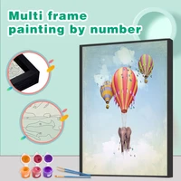 chenistory painting by number elephant balloon animal diy pictures by numbers kits drawing on canvas multi aluminium frame gift