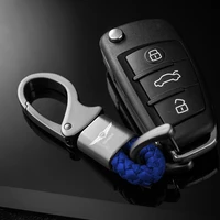 car metal key chain for genesis coupe gv80 g80 g70 g90 keychain high grade hand woven rope key ring car interior accessories