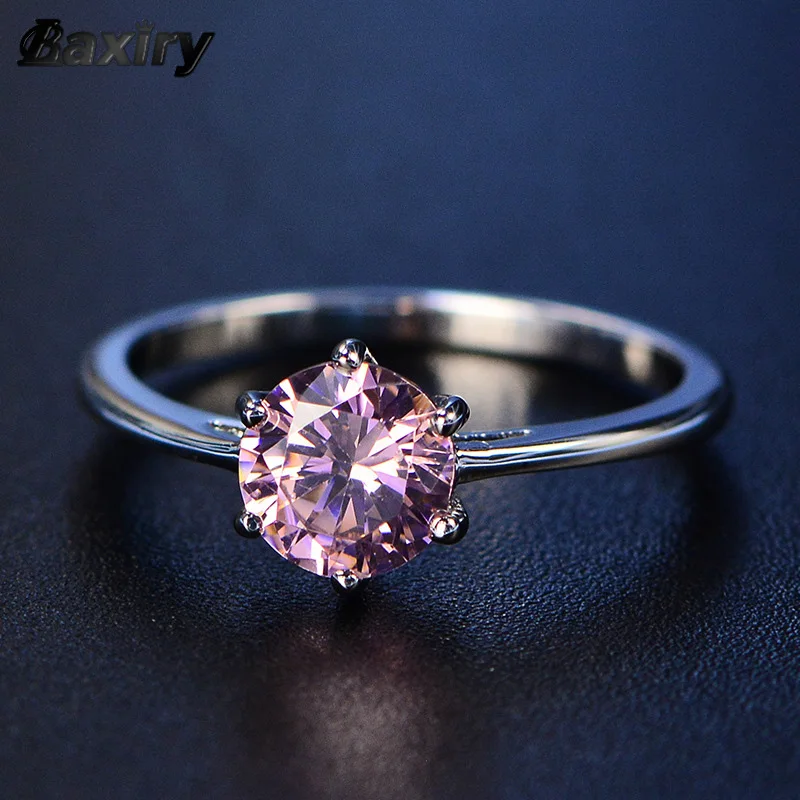 

Engagement Luxury Silver Color Rings For Woman Fine Natural Gemstone Ring 2022 Trend Wedding Party Fashion Original Jewelry Gift