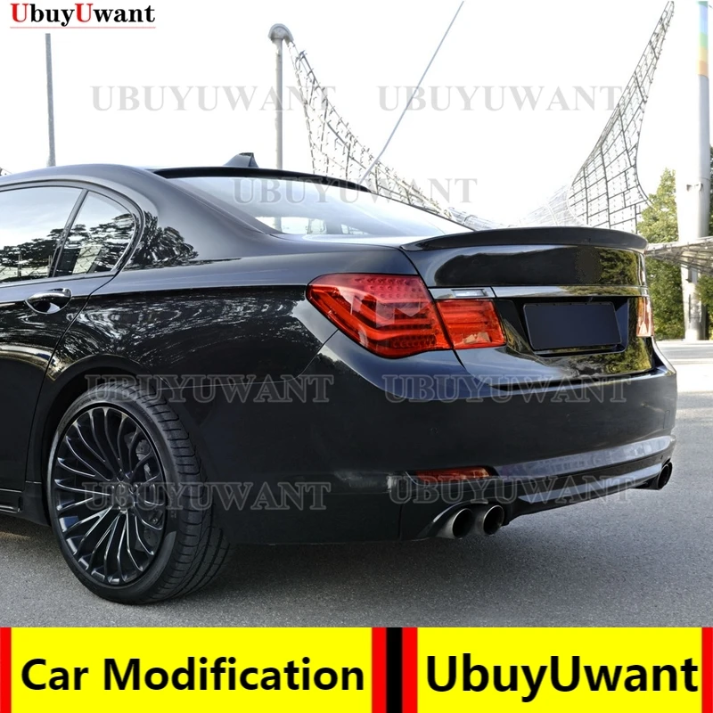 Для BMW 7 серии F01 спойлер 2008-2014 года седан глянцевый черный Задний из углеродного