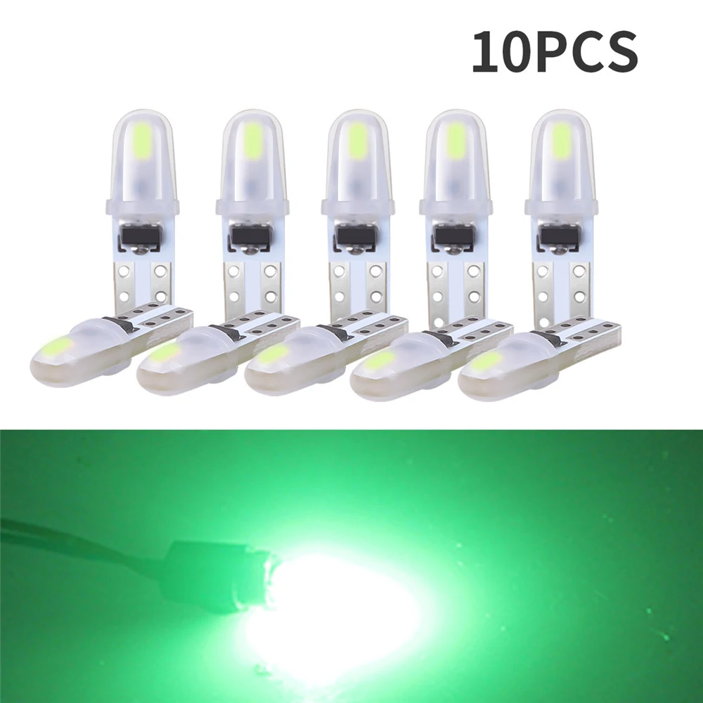 

10 шт./лот T5 лампы для приборной панели 3014 2SMD светодиодная подсветка для салона автомобиля Автомобильный боковой клиновидный инструмент инд...