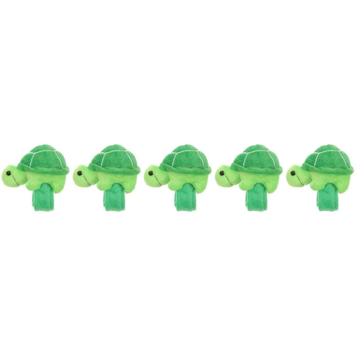 

5 Count Plush Ring Party Favors Kids Turtle Gift Animal Theme Slap Bands Pp Cotton Bracelets Toy Lovers