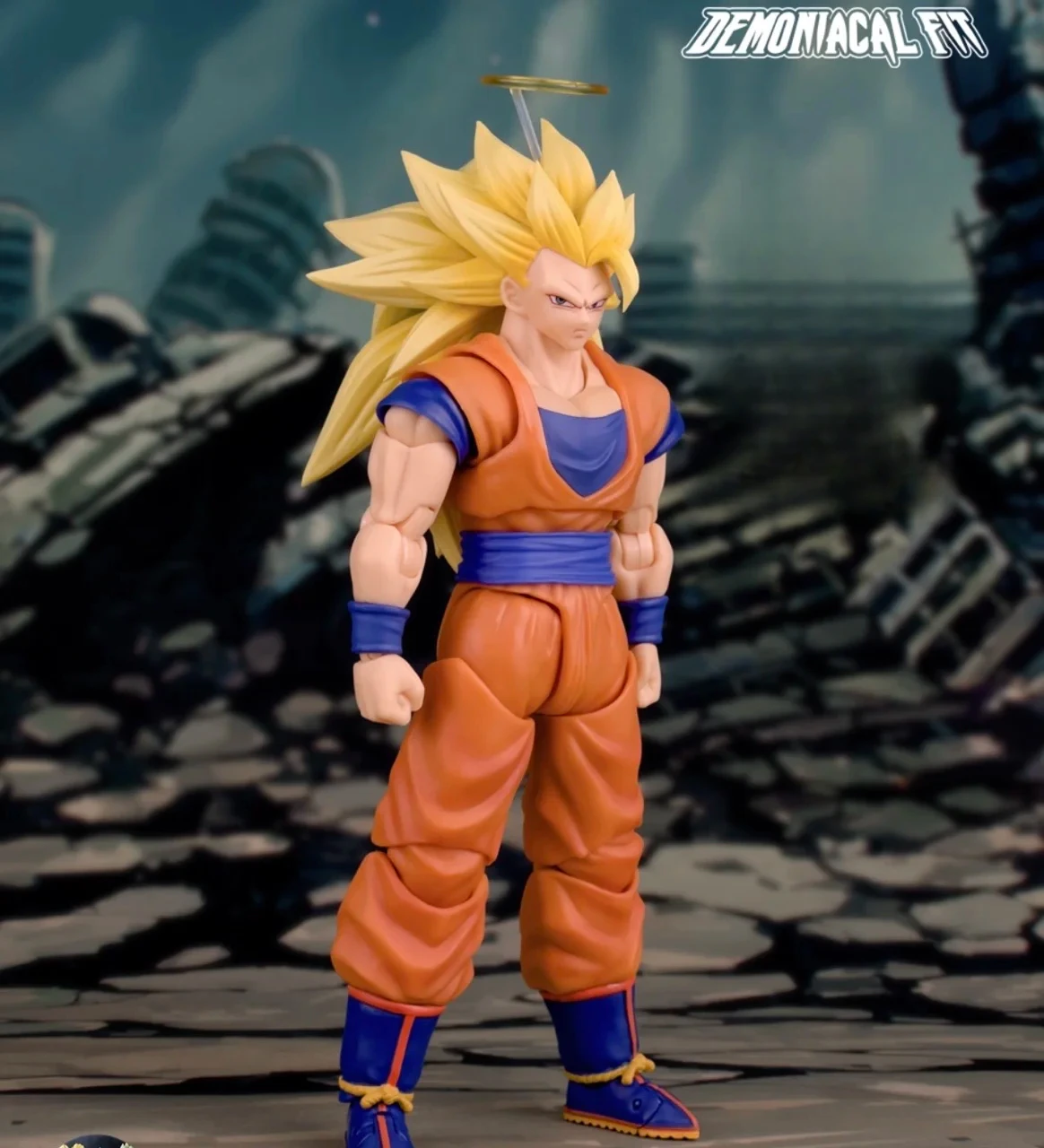 Фото В наличии: Фигурка Супер Сайян 3 Гоку 1/12 SHF Demoniacal Fit Dragon Ball Z SSJ3, подвижная ПВХ-фигурка для фанатов №3