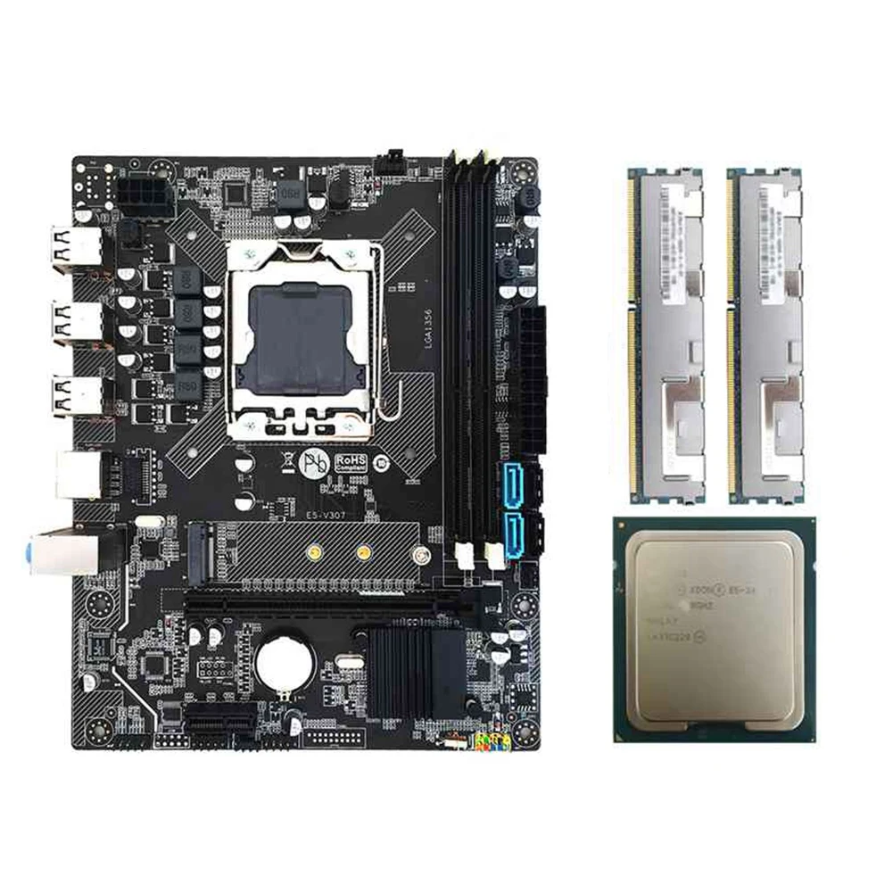 

Материнская плата X79 с процессором E5 2420V 2 CPU + 2X4GB DDR3 RAM HM65 LGA1356 CPU DDR3 REG ECC RAM M.2 NVME SATA3.0 для процессора Xeon E5