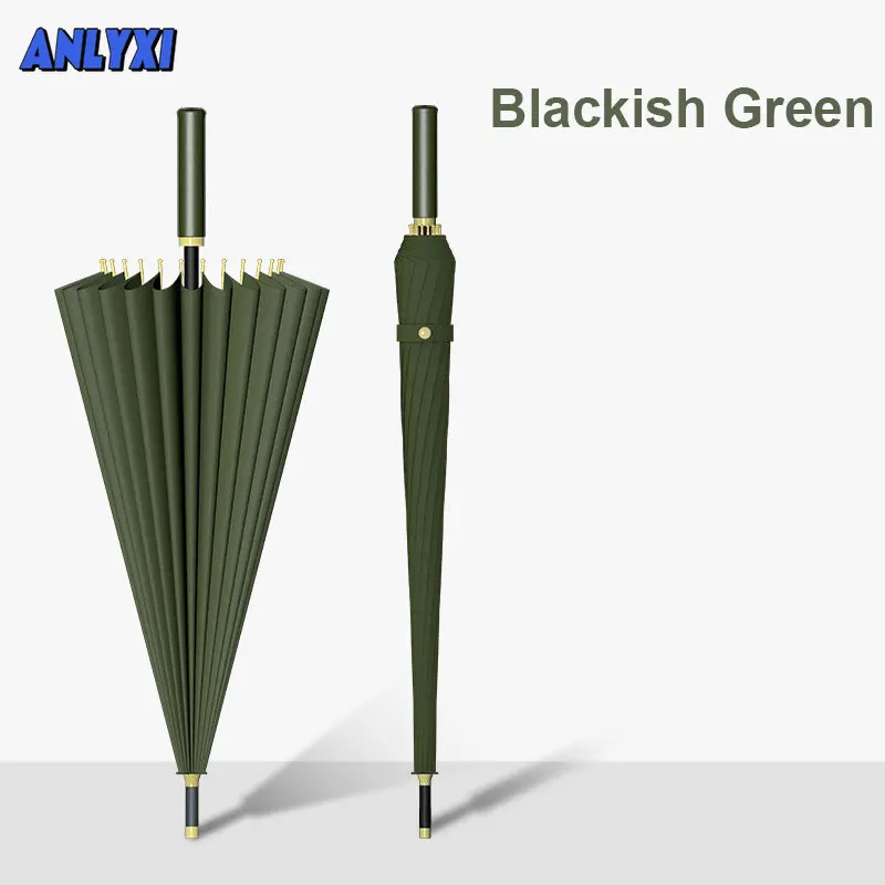 

Классическая модель с длинной ручкой и 24 стержнями, винтажная Автоматическая Прямая искусственная кожа для праздника, подарка на день рожд...