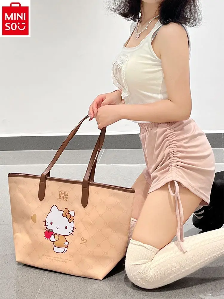 MINISO Hello Kitty Jade Guigou вместительная сумка для женщин модная Высококачественная Милая
