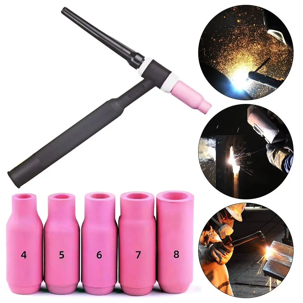 

10pcs Argon Arc Welding Accessories Porcelain Mouth WP17/18/26 Welding Gun Porcelain Mouth 10N49/50 Porcelain Mouth Gun Mouth