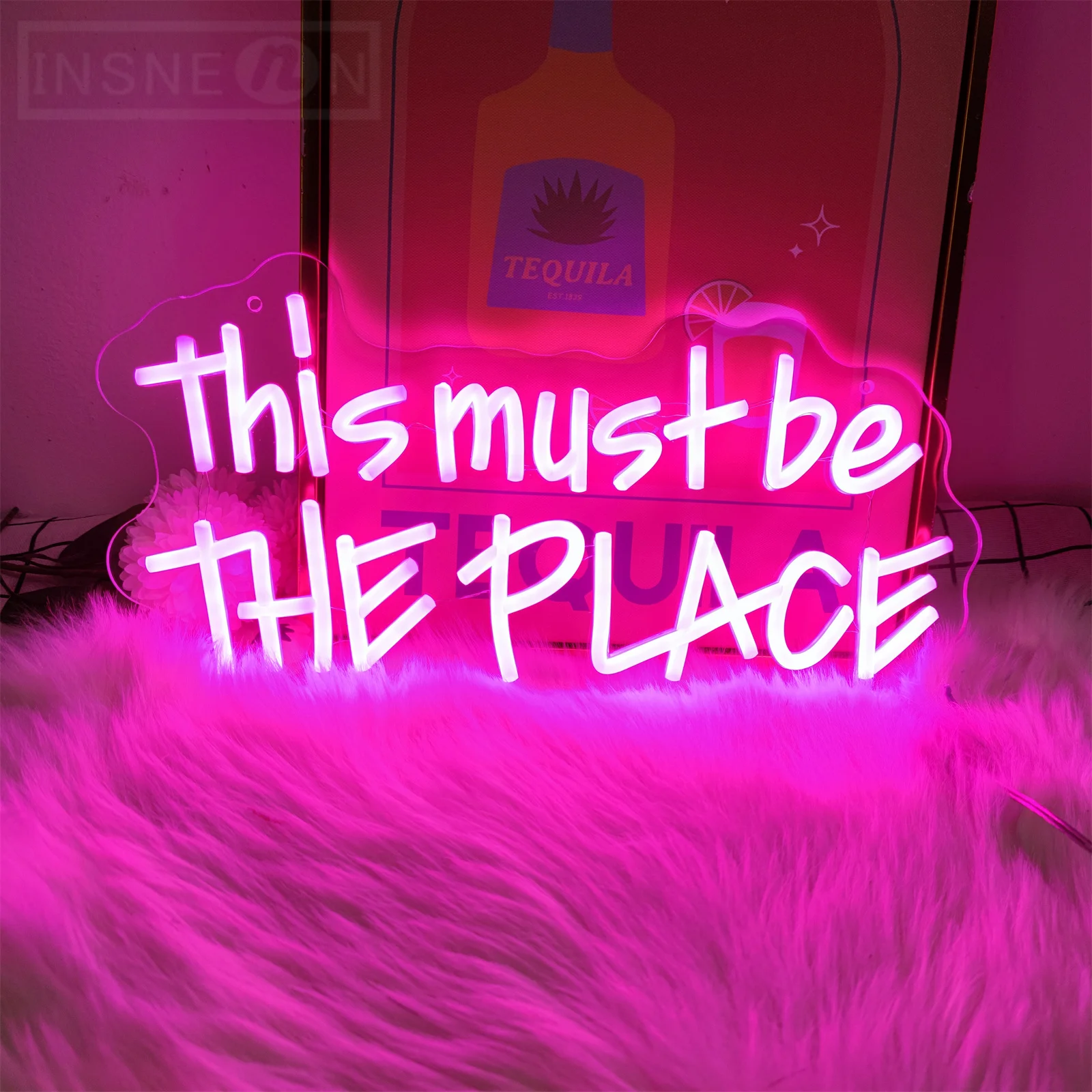 

This Must Be The Place Neon Sign Letter Neon Signs Room Wall Bedroom Art Decor Wedding Aesthetic Decoration Neon Lights 5V USB