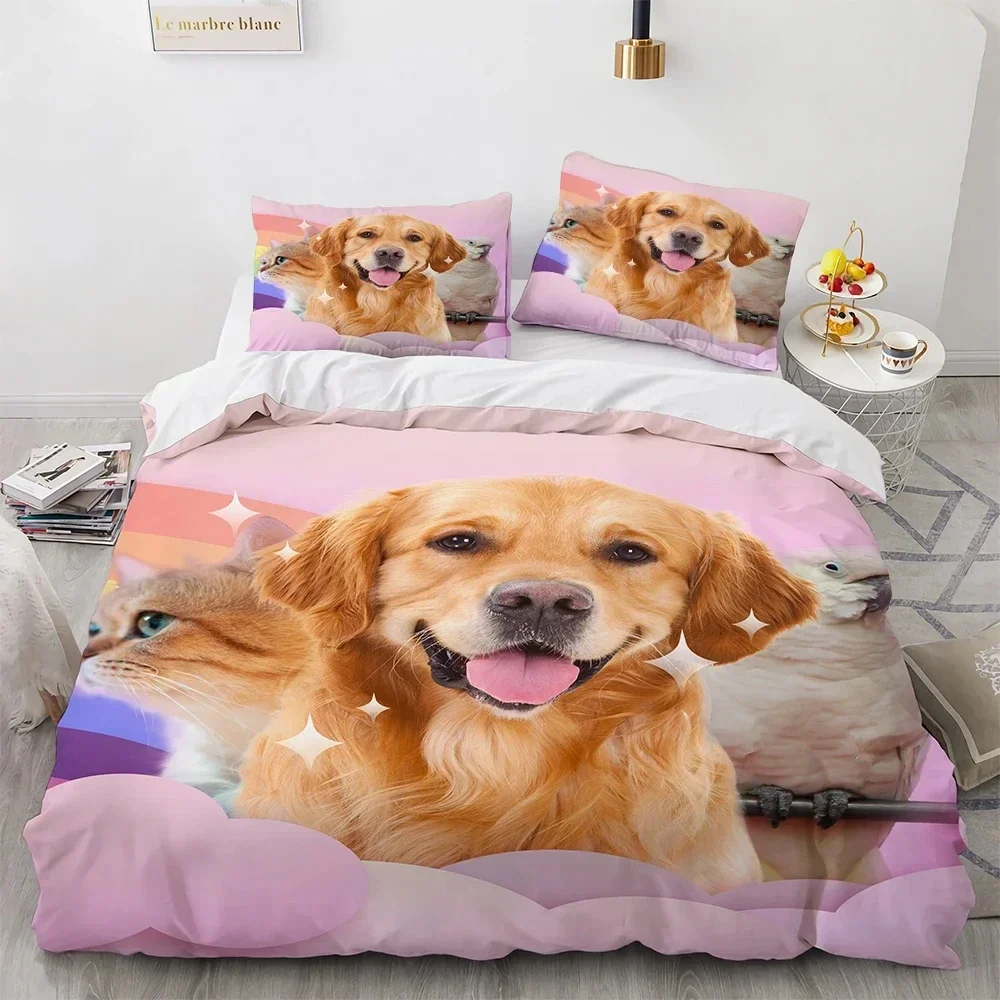 Водолазный пододеяльник для собак King Queen Size 3D Lovely Running Pet Puppy