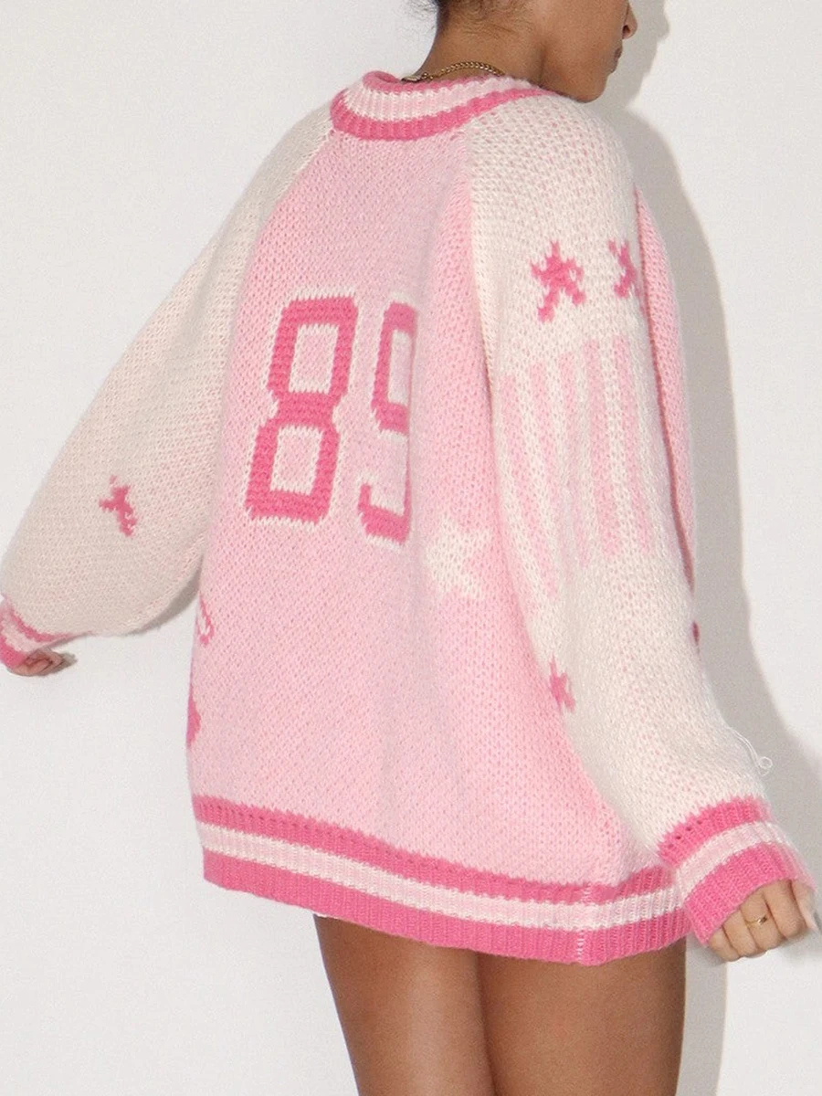 Женский трикотажный кардиган на молнии с длинным рукавом и 2 карманами