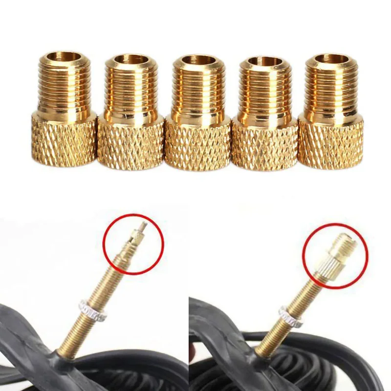 

4PCS Valve Adapter Pump Convert Presta To Schrader Copper Valve Adaptor Wheels Gas Nozzle Tube Tool Bike Bicycle Accessories