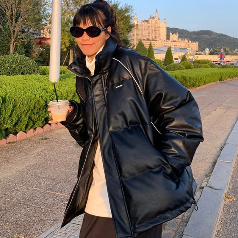 Warm Bread Clothing Long-sleeved Korean Fashion Loose Women's Autumn and Winter 2021 New Ins Thick Oversize Cotton Clothing
