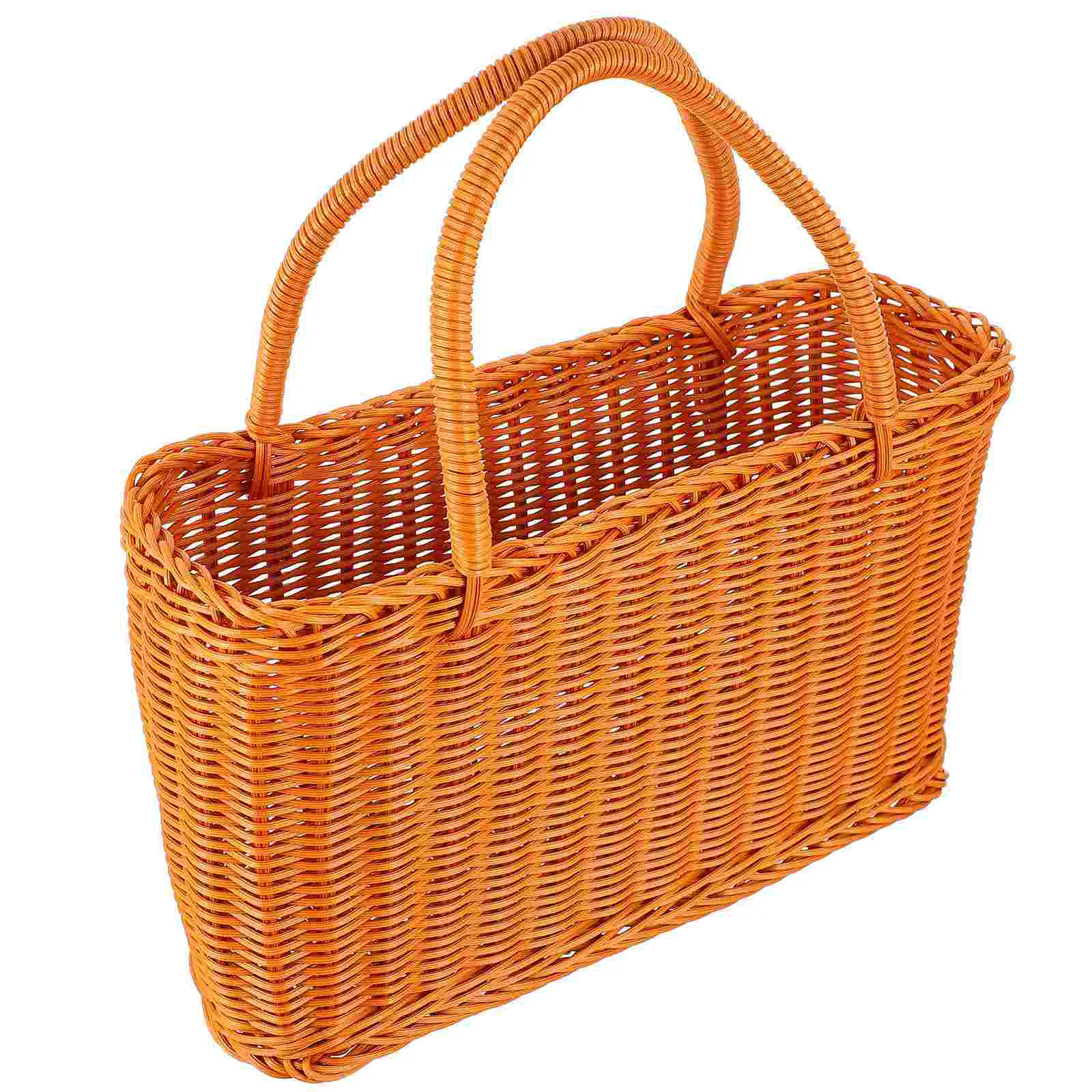 

Basket Rattan Wicker Woven Baskets Fruit Picnic Storage Flower Handlegirl Kids Weddingdisplay Candy Bread Bath