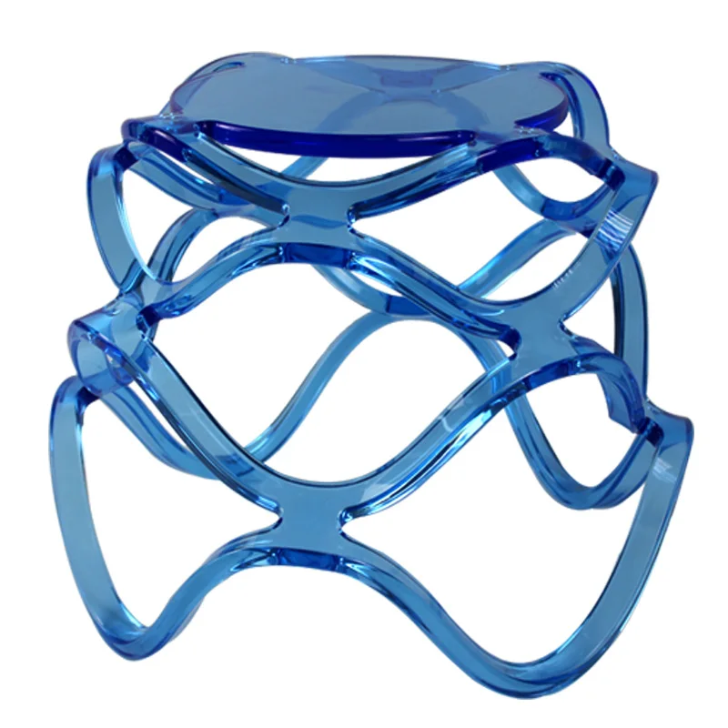 

zqCreative Acrylic Transparent Shoe Changing Stool Dressing Stool Bathroom Bath Stool Clothing Store Art
