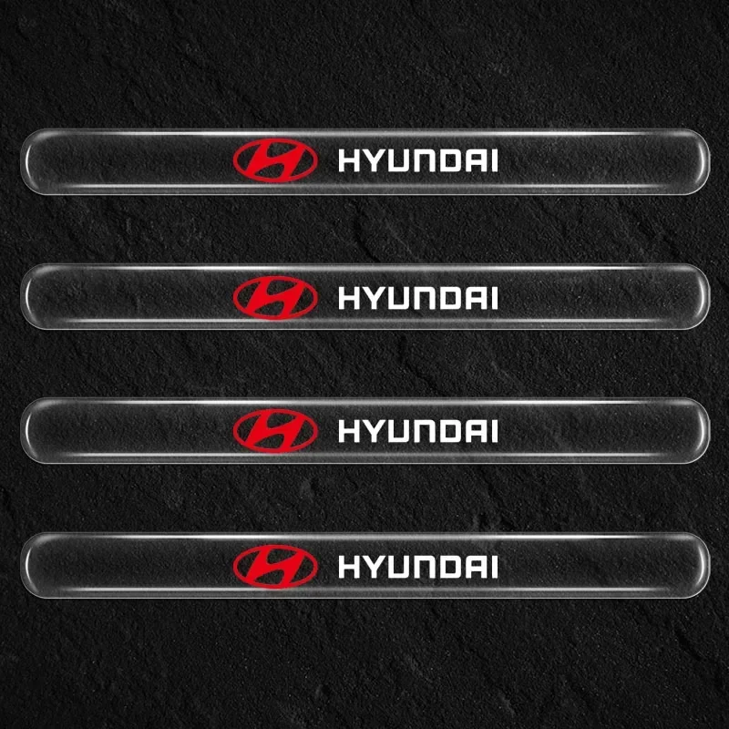 

4 шт., прозрачная защитная наклейка на дверь автомобиля, невидимые защитные полоски для Hyundai Tucson Accent Elantra Santa fe ix25 ix35