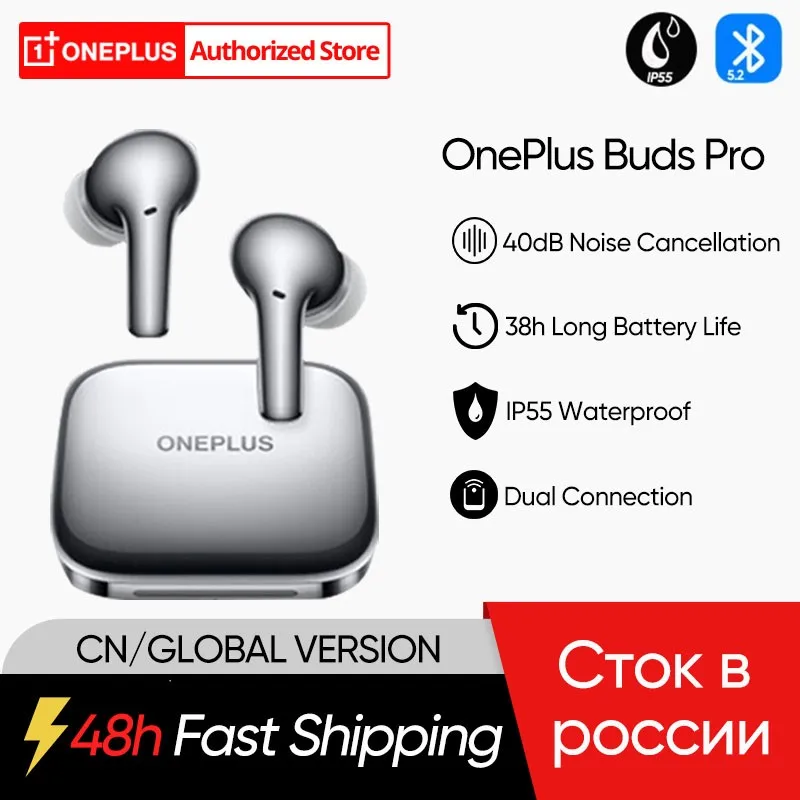 Беспроводные наушники OnePlus Buds Pro TWS ШПД 40 дБ шумоподавление для iphone 11 poco x3 pro 13 max |