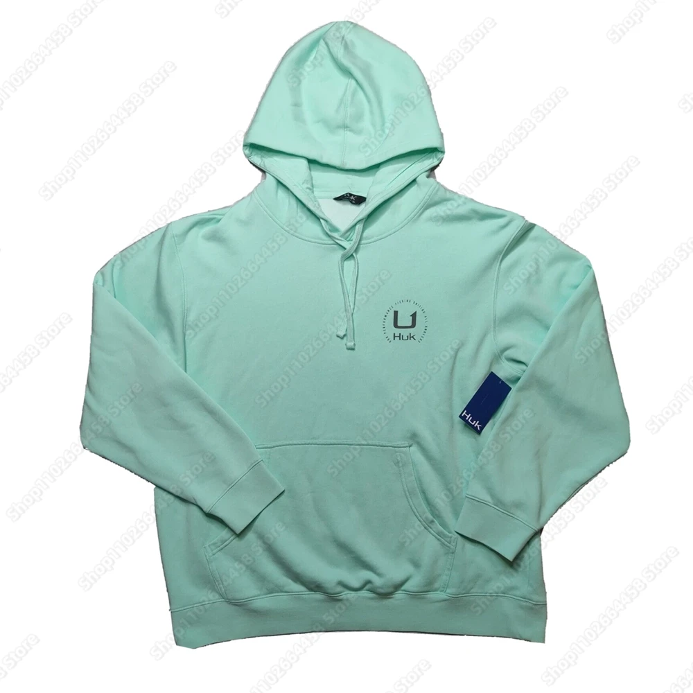 HUK Fishing Hoodie Sweater Autumn /Winter Long Sleeve Jacket Men/Women Sweatshirt Coat Air Layer Fabric Pocket Fishing Clothing