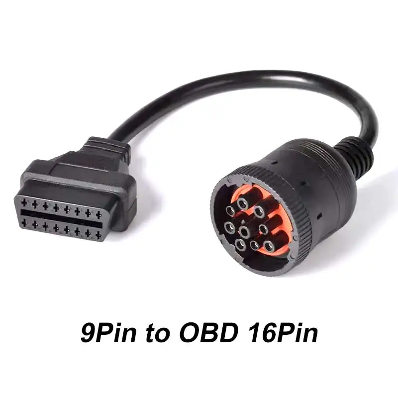 Кабель для грузовика OBD1 к OBD2 Deutsch 9PIN Female к OBD2 16Pin разъемы для диагностики ошибок автомобиля адаптер для диагностики автомобиля