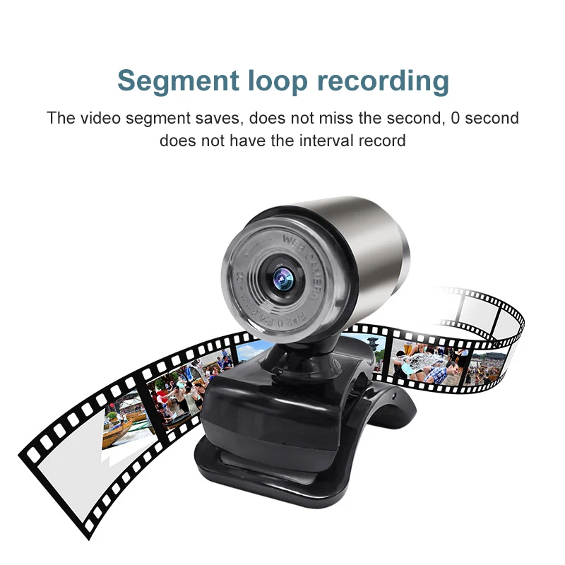 

1pc Hd Webcamera Adjustable Computer Webcam Usb Plug-and-play Webcamera For Laptop And Desktop Black Microphone Camera 300k
