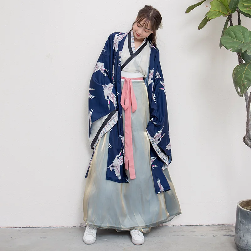 Оригинальные костюмы для косплея династии WeiJin с большими рукавами и разными