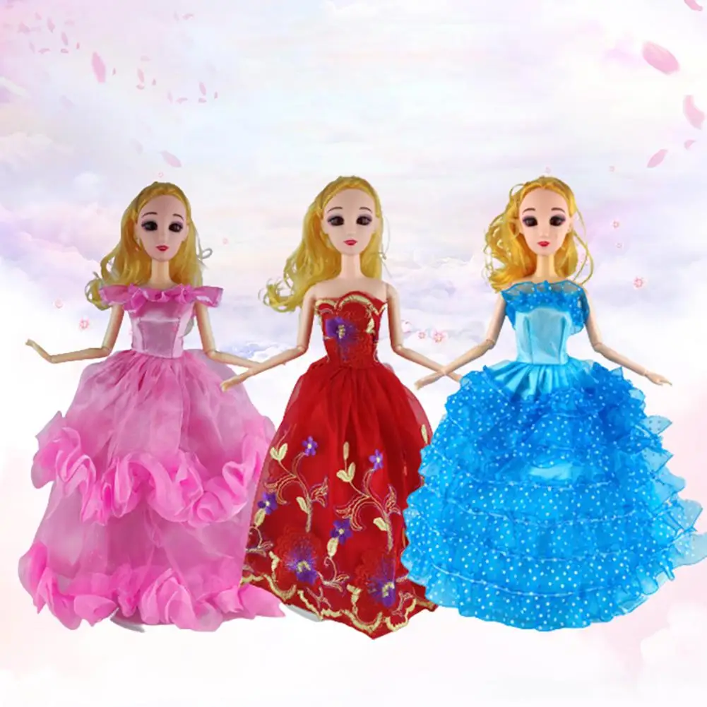 

Красивая Милая Свадебная Одежда для куклы 30 см в качестве подарка для девочек на день рождения