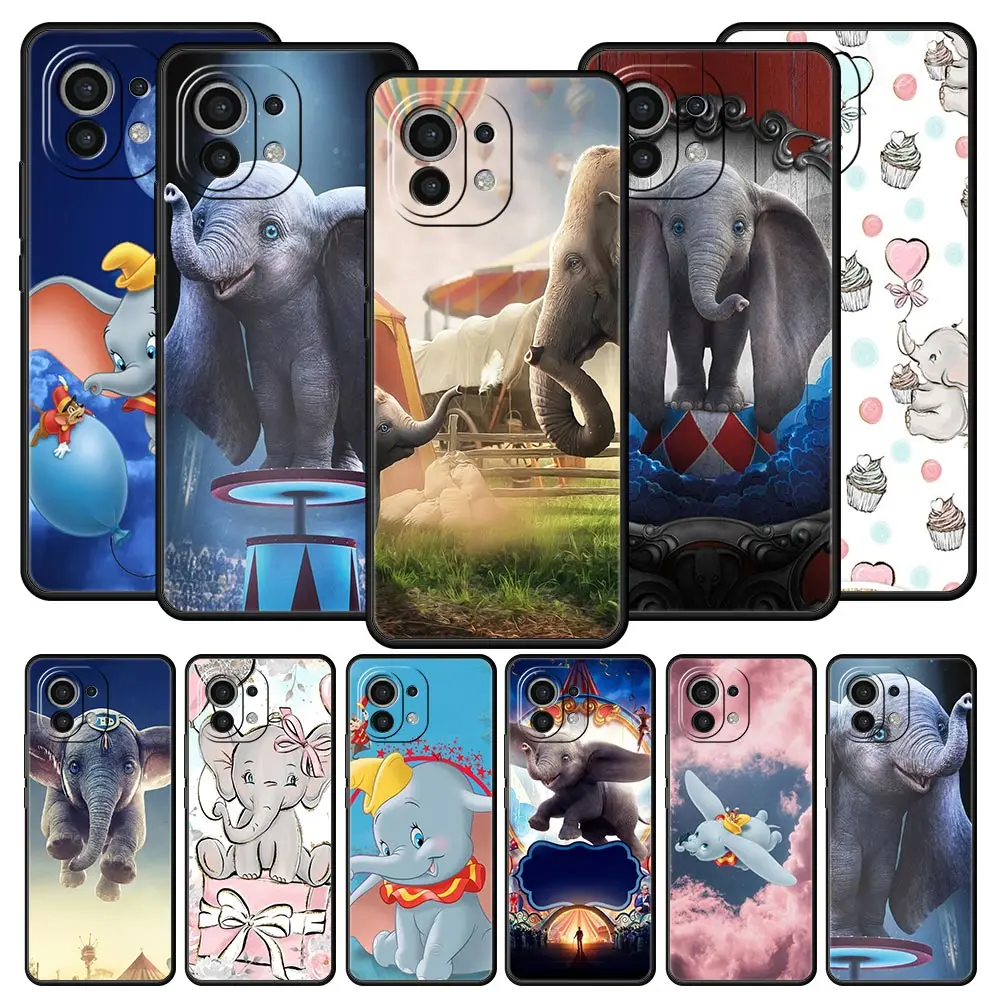 

Cute Elephant Dumbo Phone Case For Xiaomi Mi Poco X4 X3 NFC M3 F3 M4 12 11 Ultra 11X 11T 11i Note 10 Lite 10T Pro 5G 9T Cover