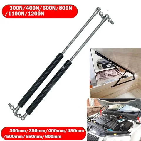 2x пружинный газовый складной шарнир 300N/400N/600N/800N/1100N/1200N Force Lift, опорное отверстие, расстояние центра 300 мм-600 мм
