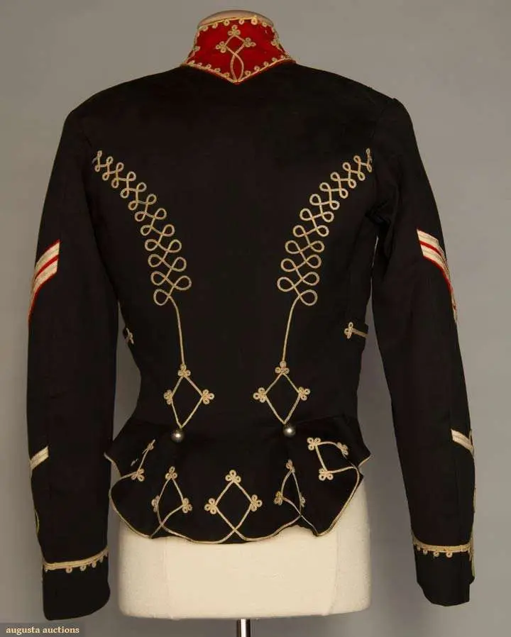 Военная хусса черное пальто костюм модная куртка военного офицера униформа