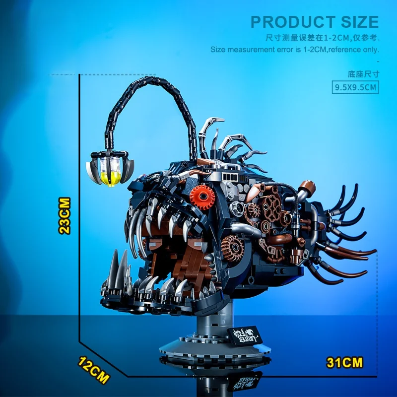Фото Креативная сборка кирпичей, роботизированный набор Anglerfish MOC, 1038 шт., строительная игрушка, модель STEM, подарок для взрослых и детей №4