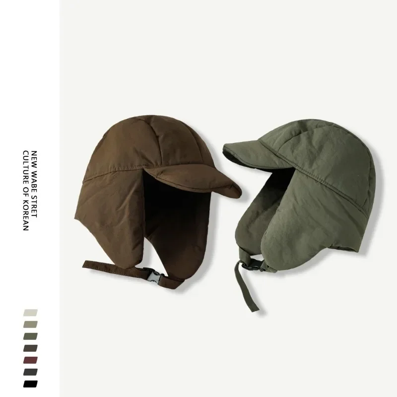 Японская шапка Lei Feng с подкладкой для мужчин и женщин зимняя ветрозащитная