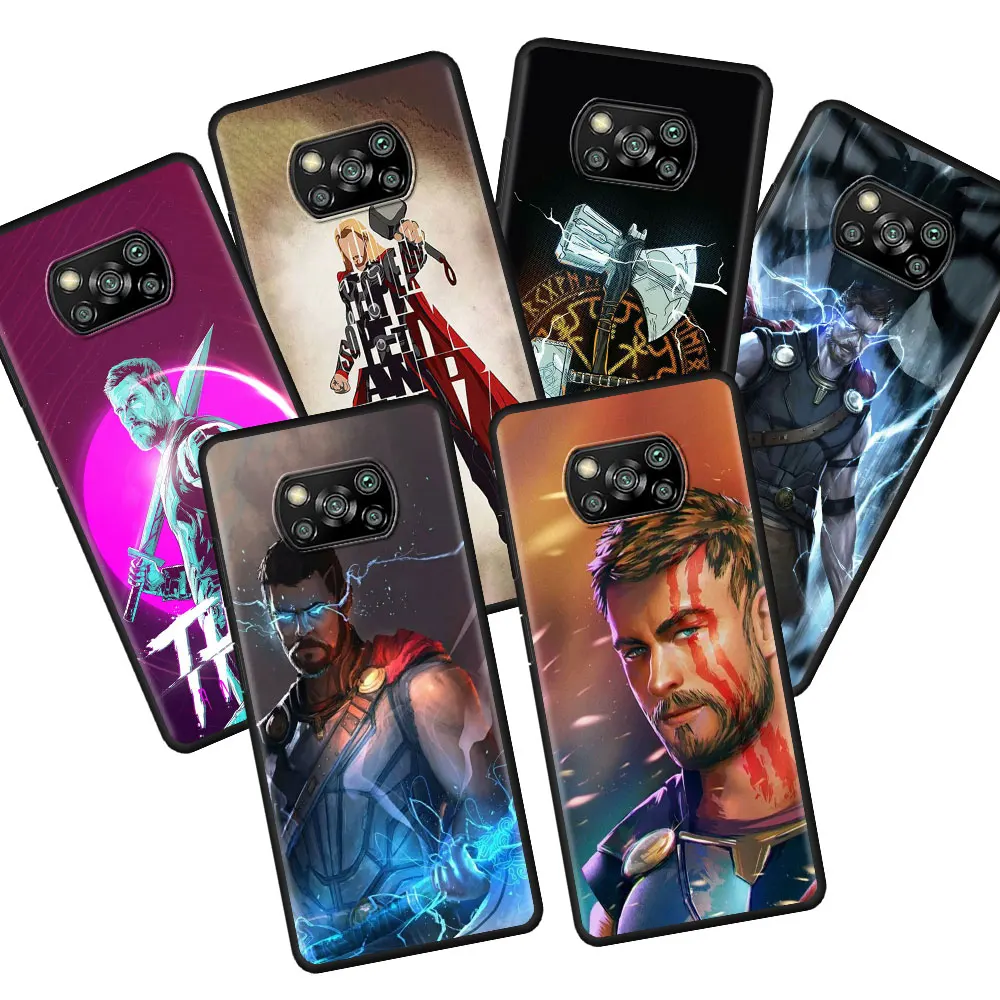 

Cell Silicone Back Case for Xiaomi Poco X3 NFC Mi 10T 11 11T Lite Pro M3 F3 X4Pro MiNote10 Marvel Thor Four Love And Thunder