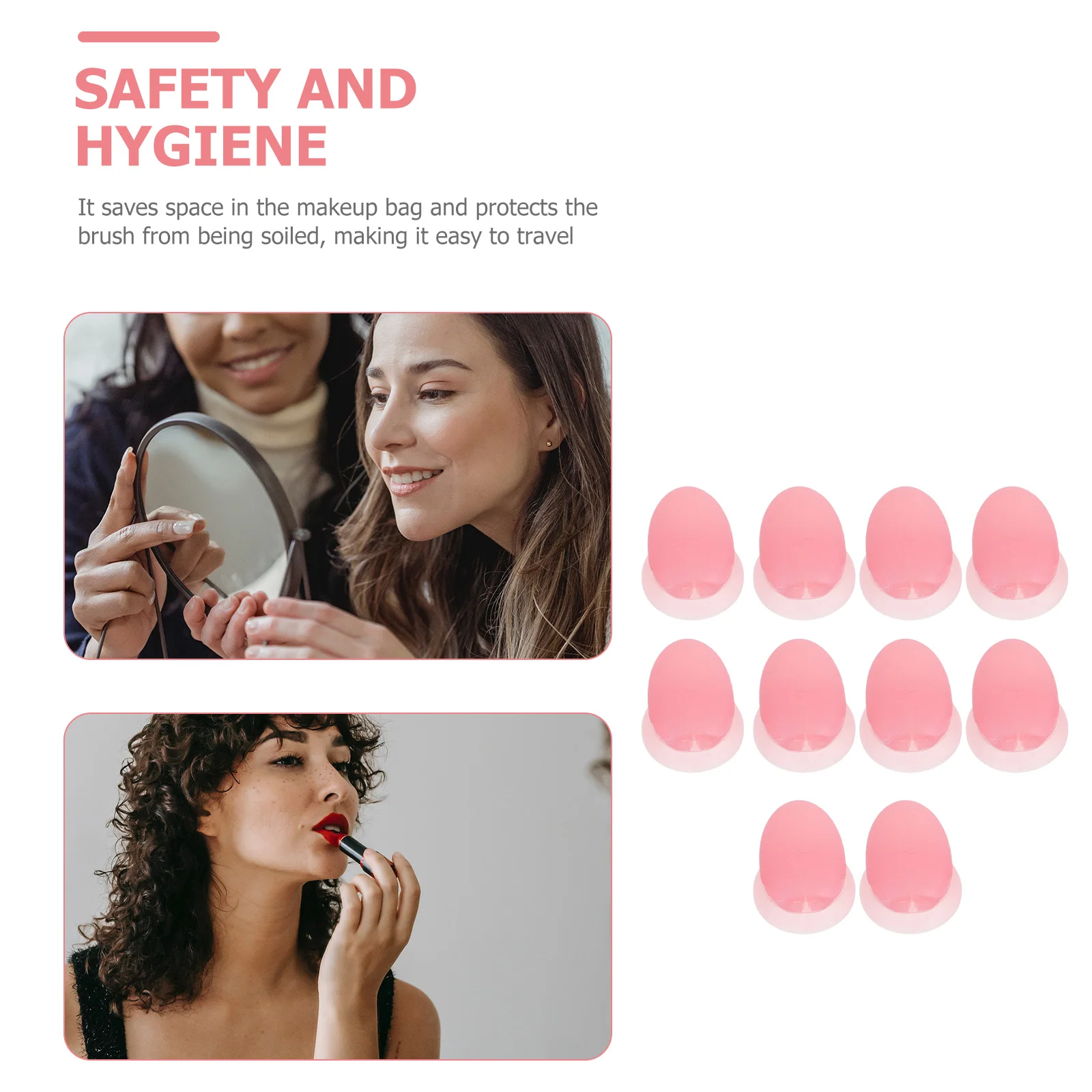 

10Pcs Silicone Lip Brush Cover Concealer Brush Cover Foundation Brush Cover Silicone Brush Cover Makeup Lip Brush Tool