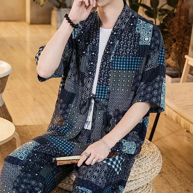 

Традиционный кардиган с принтом журавлей, кимоно для пары, японское кимоно для мужчин и женщин, Пляжная свободная тонкая рубашка в стиле Харадзюку, пальто, 5XL