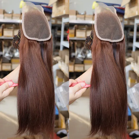 IXTUYLL Бразильские натуральные шелковистые прямые волосы 4x4 5x5 13x4 13x6 кружевная застежка