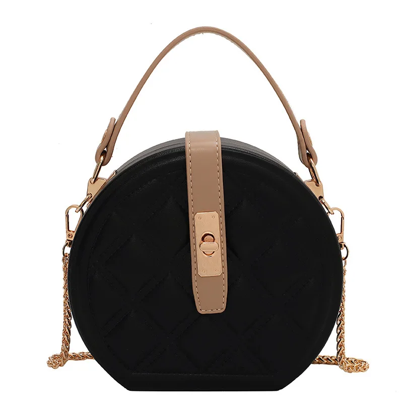 Fashion Luxury Women Chain Shoulder Round Bag  High Quality Handbag Purse Designer Round Shape Crossbody Bags Female Handle Bag
