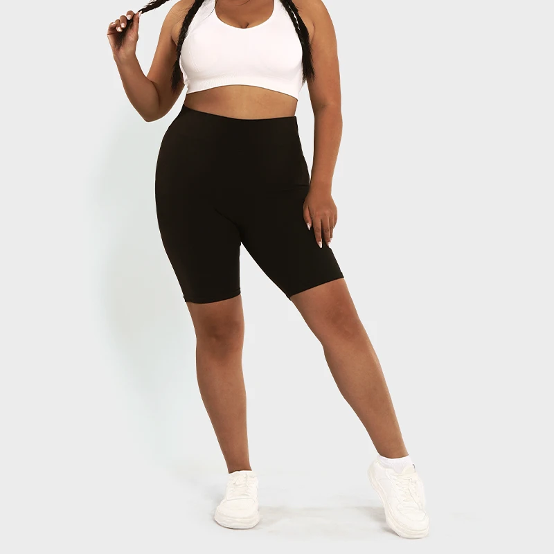 LUOYIYANG Plus Size Women's Shorts Push Up Gym Booty Lifting Sports Fitness Woman 2023 Black Knit Yoga Clothing L-4XL