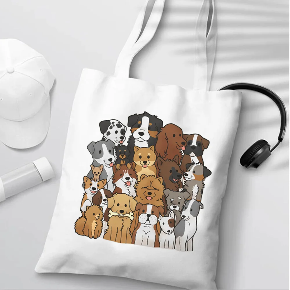 

chow chow shopping bag reusable grocery shopper eco jute bag handbag bag bolsas reutilizables ecobag string sac tissu