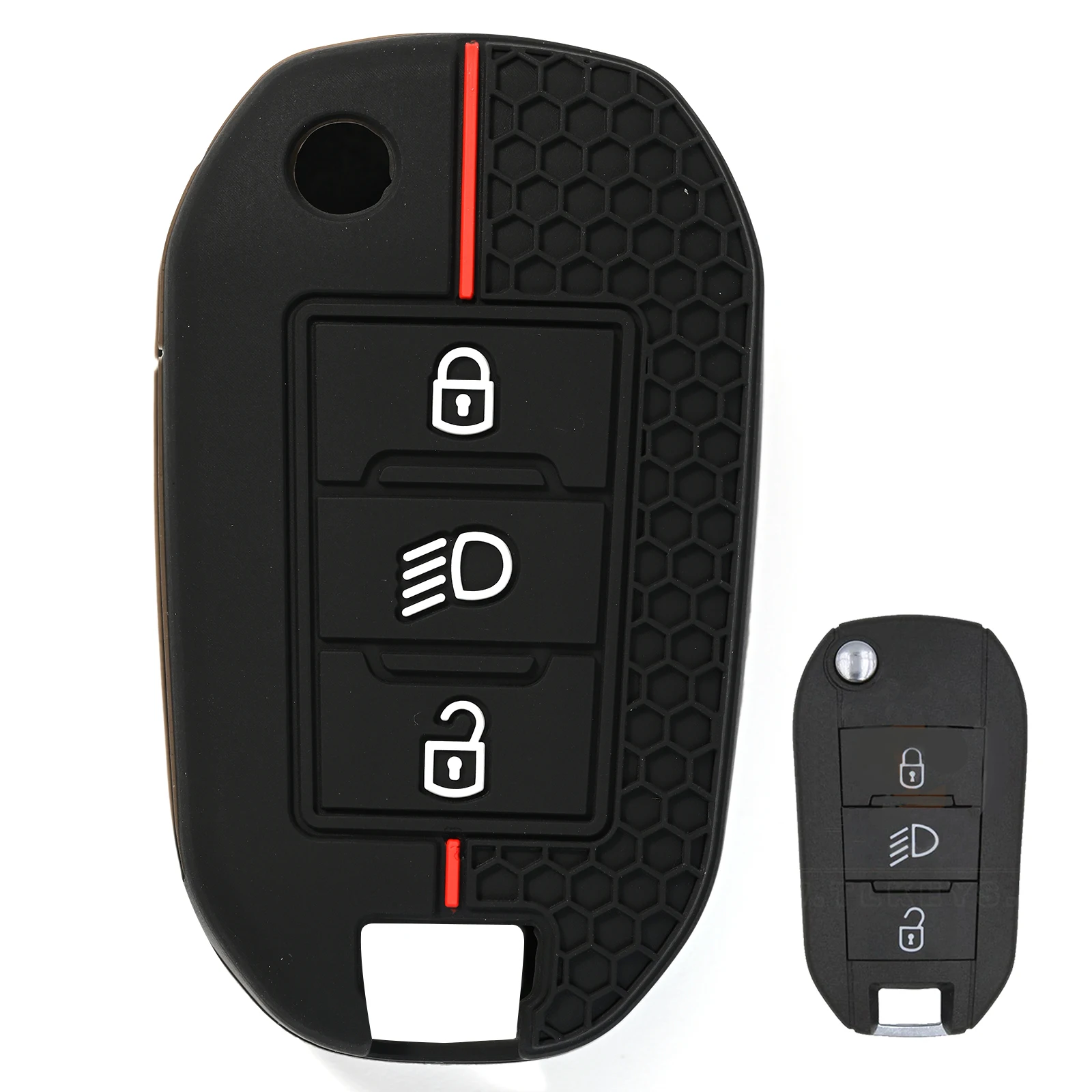 Для Peugeot 3008 308 208 508 5008 Citroen C6 2022 Умный силиконовый автомобильный брелок с