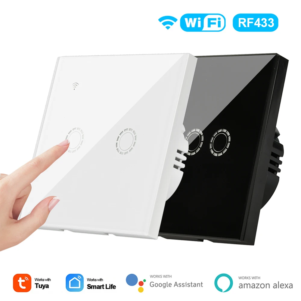 Умный сенсорный выключатель TUYA с Wi-Fi 433 МГц радиочастотный беспроводной