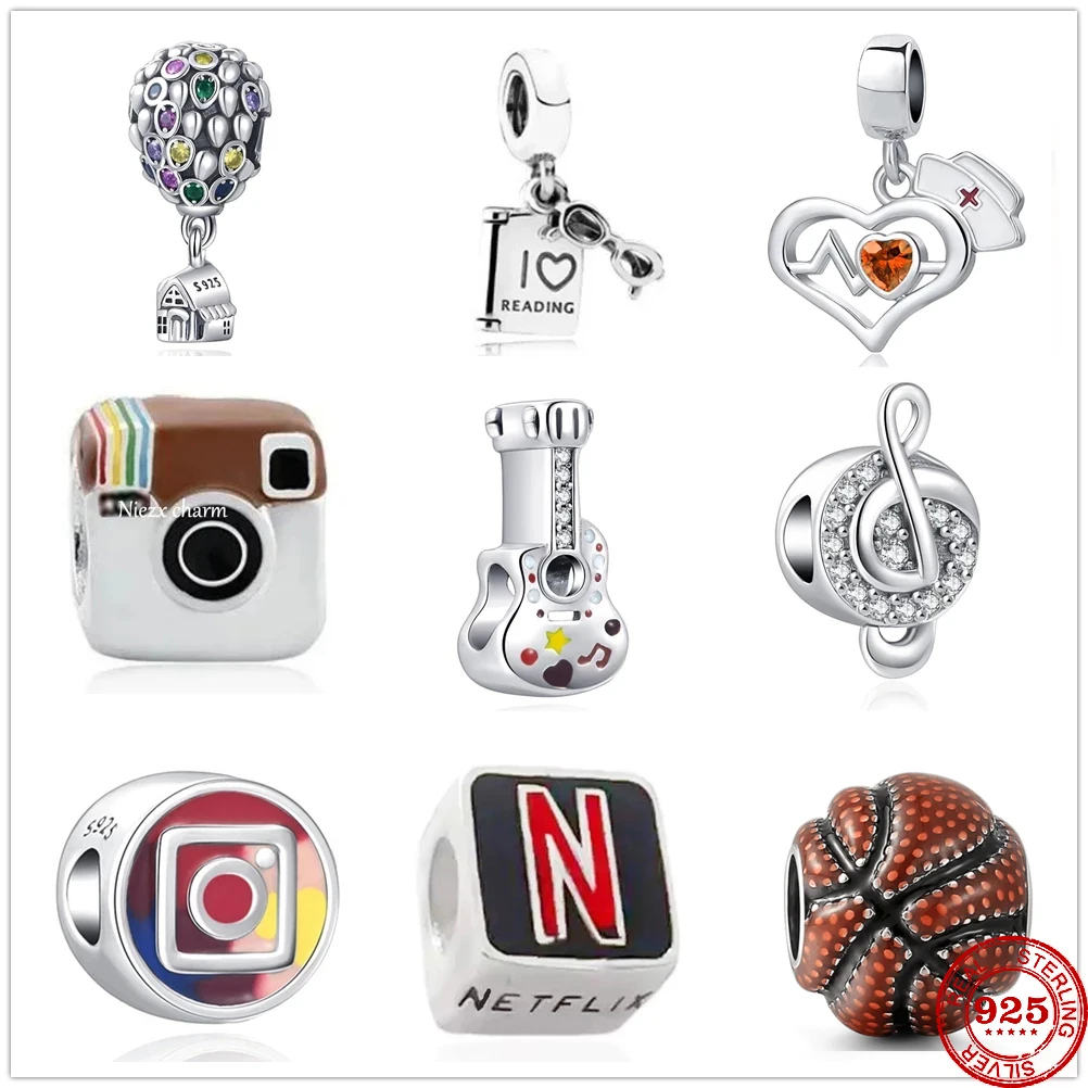 Браслет женский из серебра 2022 пробы с бусинами-шармами