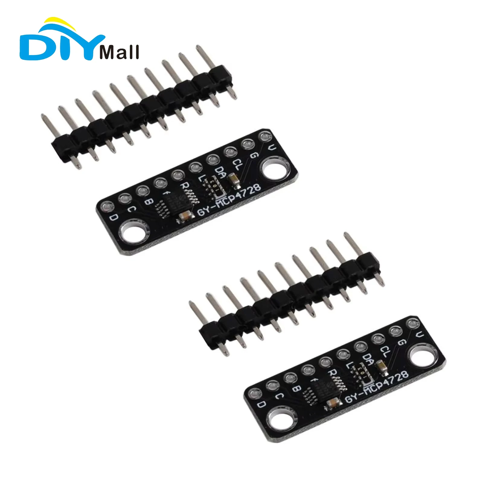 Фото [2 шт.] MCP4728 12-битовый модуль ЦАП I2C с EEPROM |   ±0.2LSB DNL |   Промышленный преобразователь №1