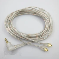 1pcs headphone audio cable replacement for shure se215 se315 se425 se535 th904 3 5mm jack devices detachable 1 6m cables